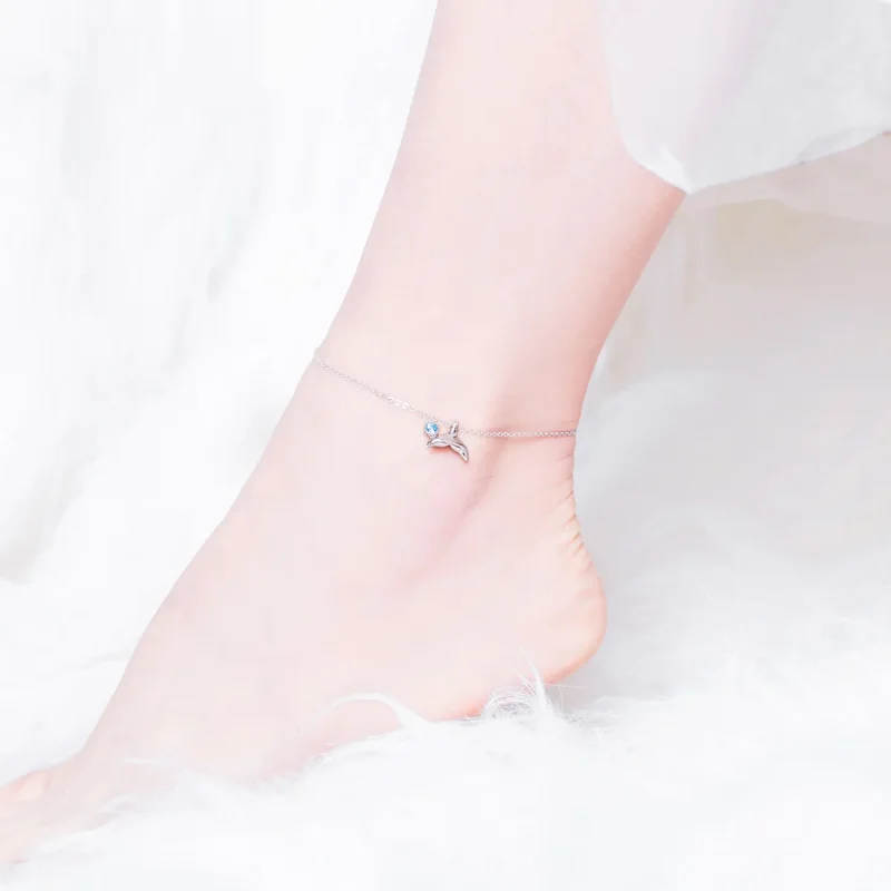 (imagine pentru) Anklet Coada sirenei din argint - SCT004 - Vizualizare 5