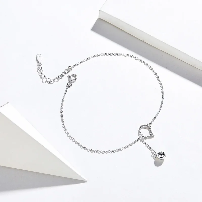 (imagine pentru) Anklet Drăguț Kitten & Bell din argint - SCT003 - Vizualizare 4