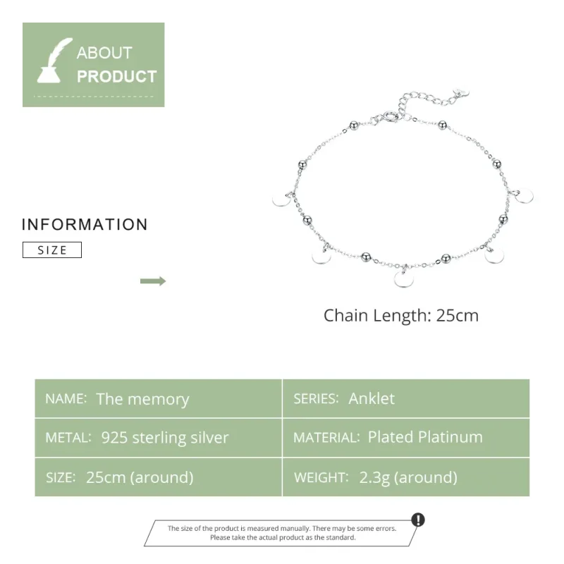 (imagine pentru) Anklet Memoria din argint - SCT011 - Vizualizare 5