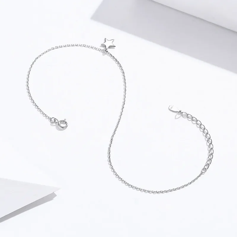 (imagine pentru) Anklet Înstelat din argint - SCT009 - Vizualizare 2