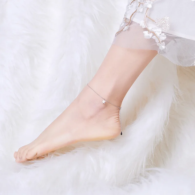 (imagine pentru) Anklet Înstelat din argint - SCT009 - Vizualizare 3