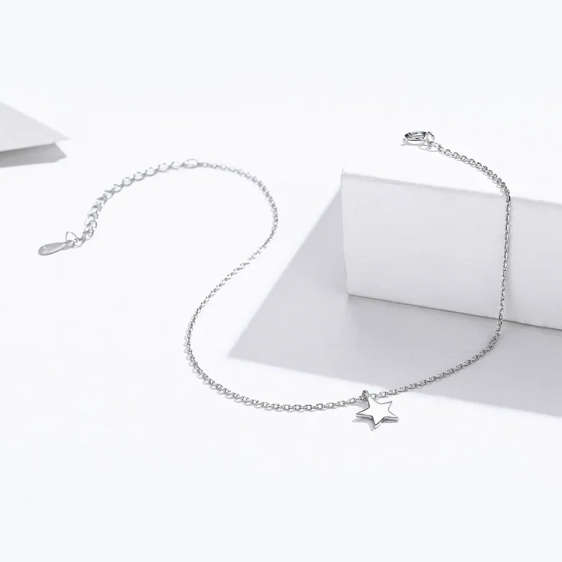 (imagine pentru) Anklet Înstelat din argint - SCT009 - Vizualizare 4