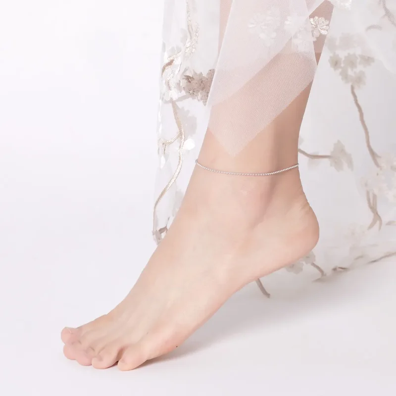 (imagine pentru) Anklet Simplu din argint - SCT002 - Vizualizare 5