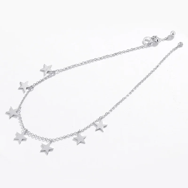 (imagine pentru) Anklet Stele din argint - SCT008 - Vizualizare 2