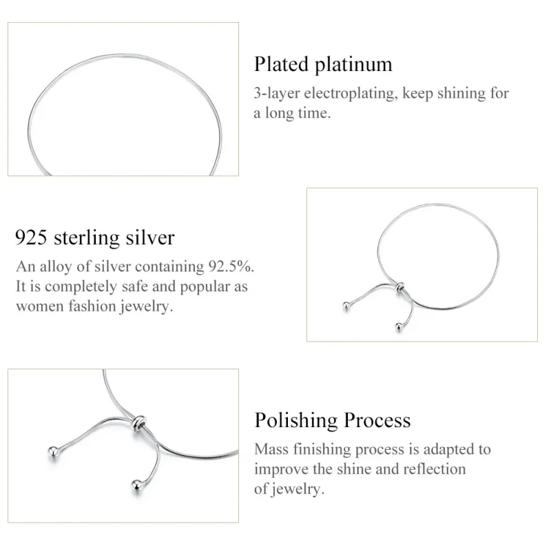 (imagine pentru) Anklet Stilat din argint - SCT016 - Vizualizare 6