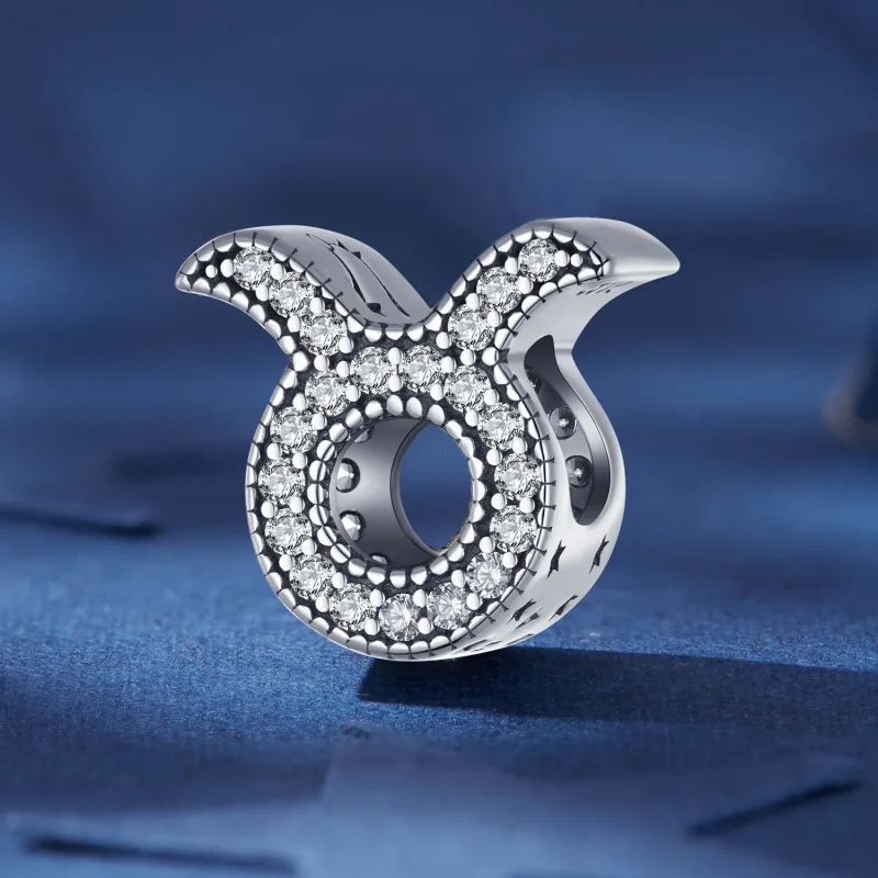 (imagine pentru) Talismane norocoasă Pandora în stilul zodiacului Taur - SCC2516-2 - Vizualizare 2