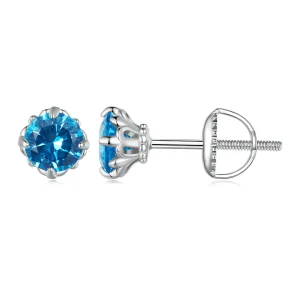 (imagine pentru) Cercei cu spinel albastru în stil Pandora - BSE831-BU