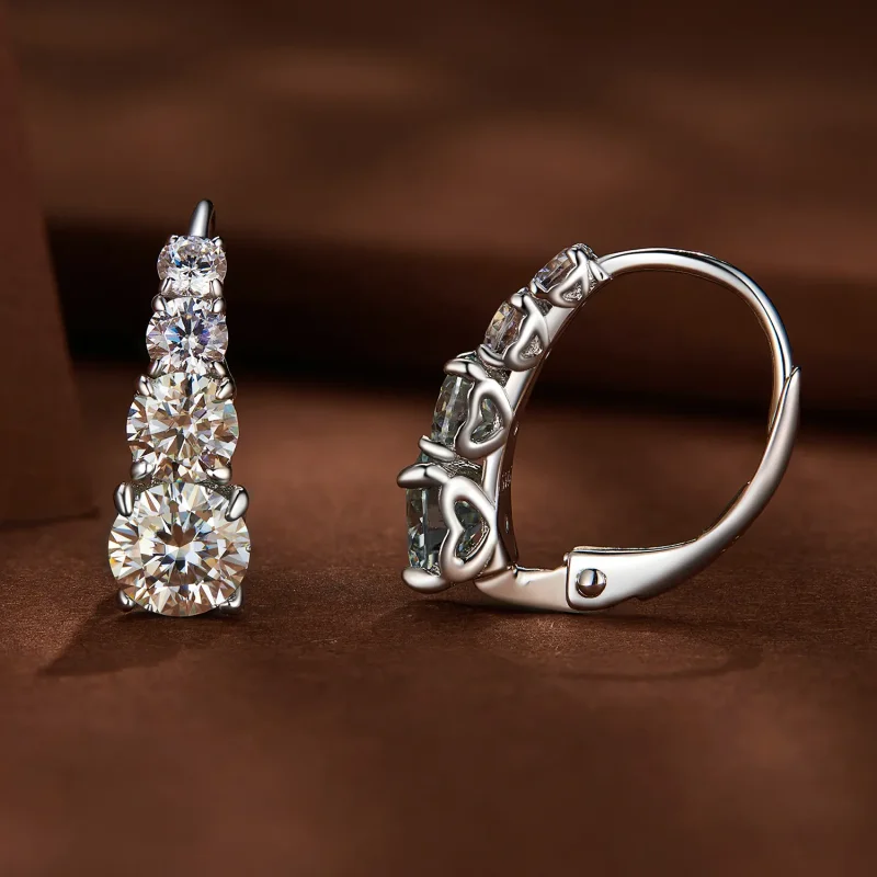 (imagine pentru) Cercei pandantiv Moissanite de tip Pandora - MSE023 - Vizualizare 3