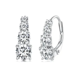 (imagine pentru) Cercei pandantiv Moissanite de tip Pandora - MSE023