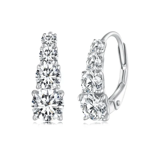 (imagine pentru) Cercei pandantiv Moissanite de tip Pandora - MSE023