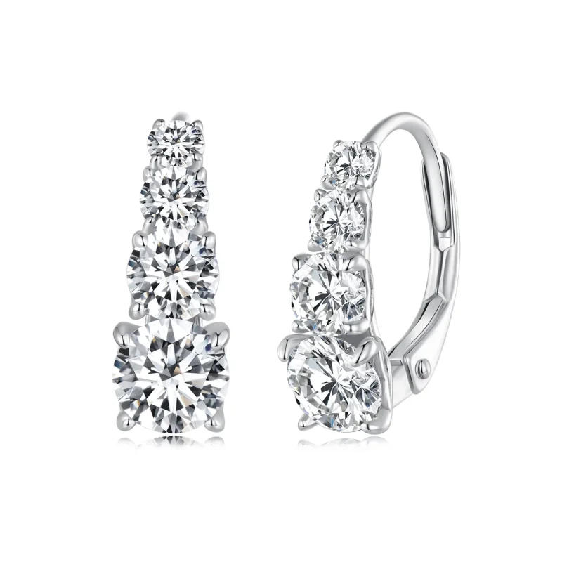 (imagine pentru) Cercei pandantiv Moissanite de tip Pandora - MSE023
