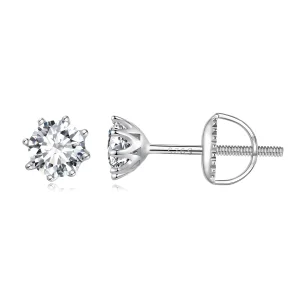 (imagine pentru) Cercei Pandora Style cu Moissanite de 0.5 Carate - MSE019-S