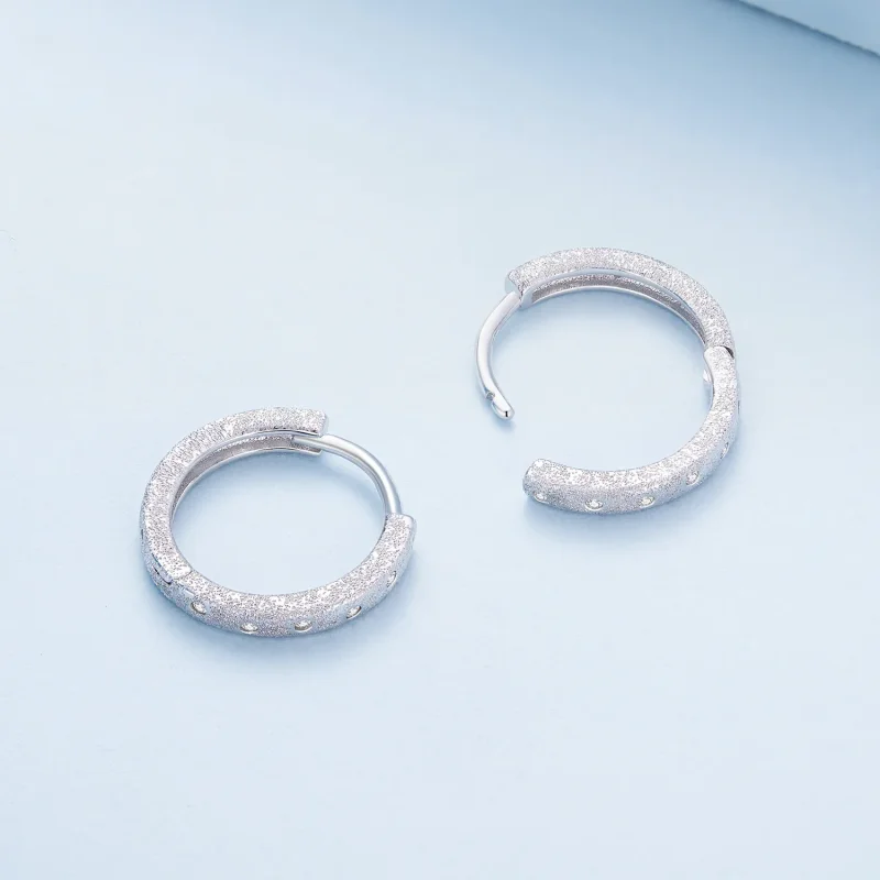 (imagine pentru) Cercei stil Pandora cu modele geometrice în formă de hulă - BSE848 - Vizualizare 4