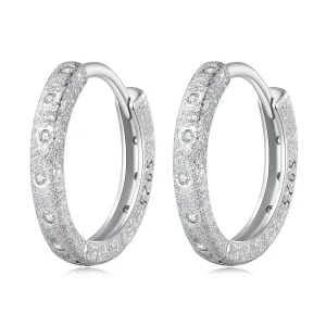 (imagine pentru) Cercei stil Pandora cu modele geometrice în formă de hulă - BSE848