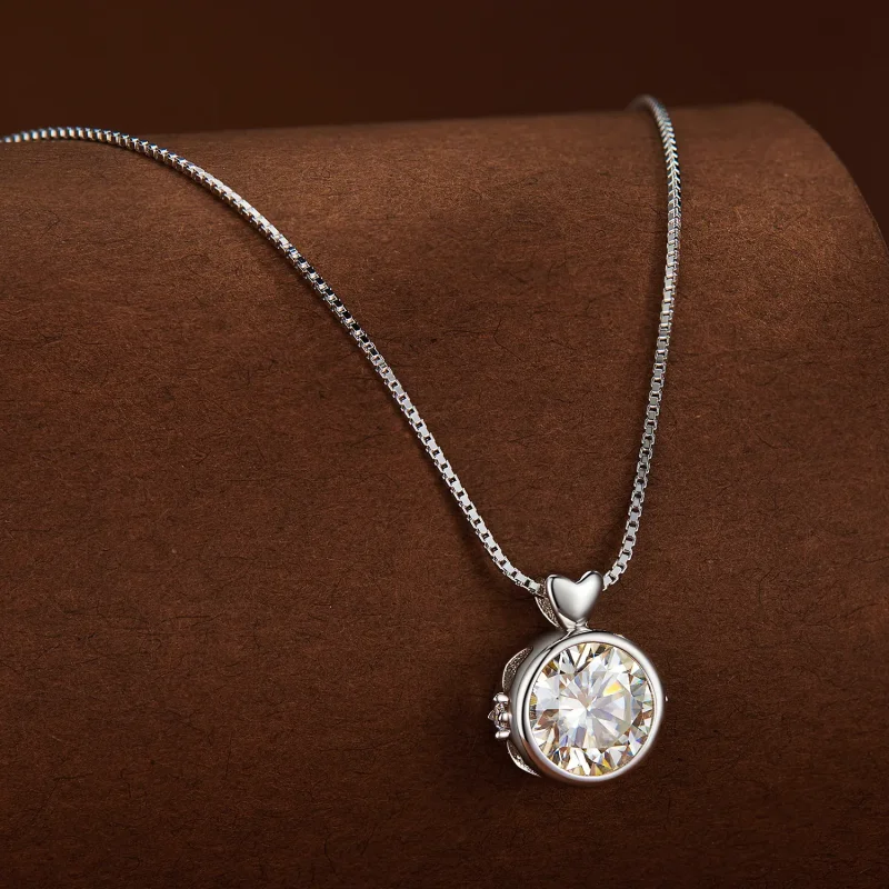 (imagine pentru) Colier de stil Pandora cu Moissanite de 1 carat - MSN013 - Vizualizare 2