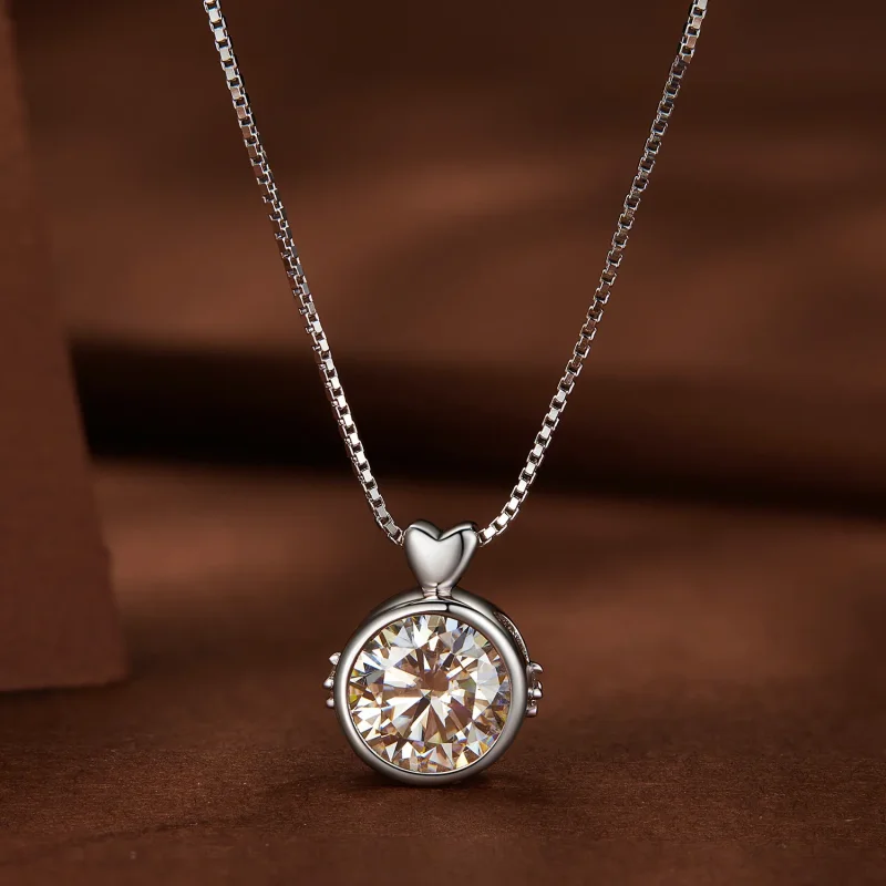 (imagine pentru) Colier de stil Pandora cu Moissanite de 1 carat - MSN013 - Vizualizare 3