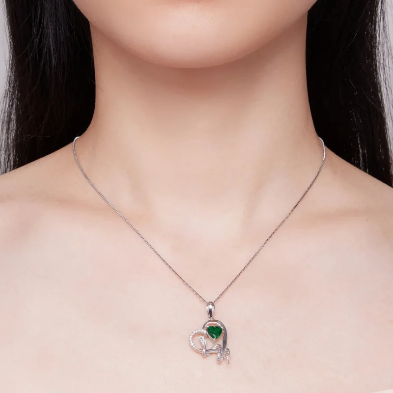 (imagine pentru) Colier de stil Pandora cu un superb șarpe încolăcit în forma unui inimioară - BS - Vizualizare 4