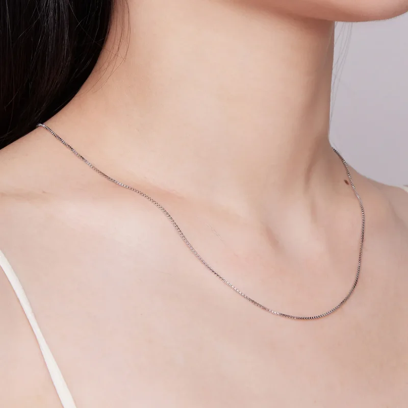 (imagine pentru) Colier lanț de bază cu model Pandora Style 0.8 Boxchain - SCA024 - Vizualizare 5