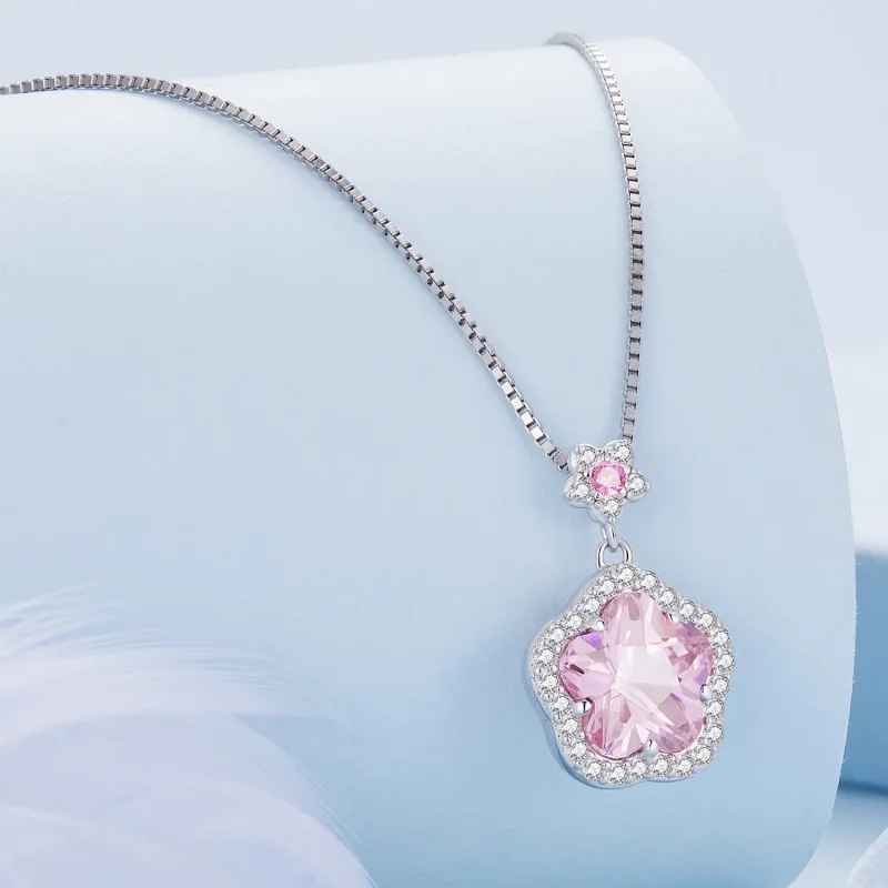 (imagine pentru) Colier în stil Pandora cu floare mică - BSN329 - Vizualizare 2