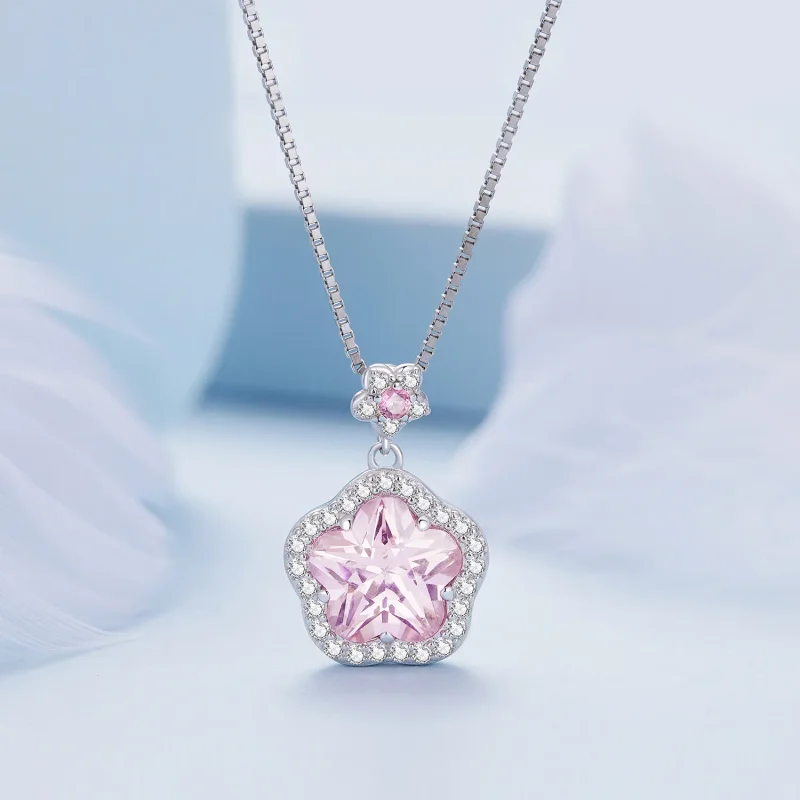 (imagine pentru) Colier în stil Pandora cu floare mică - BSN329 - Vizualizare 3