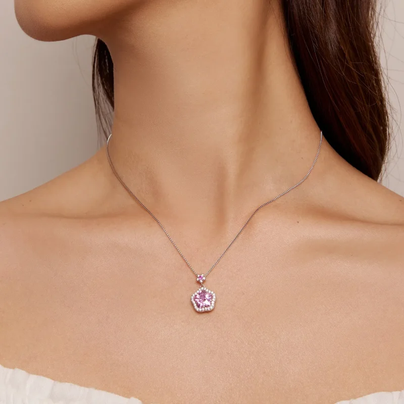 (imagine pentru) Colier în stil Pandora cu floare mică - BSN329 - Vizualizare 8