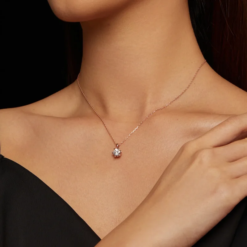 (imagine pentru) Colier în stil Pandora cu Moissanite de lux - MSN006-C - Vizualizare 6