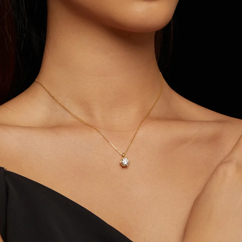 (imagine pentru) Colier Pandora de lux cu moissanite - MSN006-B - Vizualizare 6