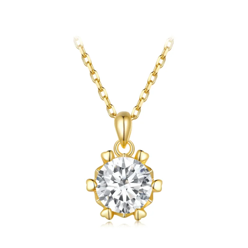 (imagine pentru) Colier Pandora de lux cu moissanite - MSN006-B
