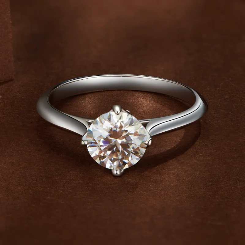 (imagine pentru) Inel de logodna Moissanite Stil Pandora de 1 carat - MSR033 - Vizualizare 3