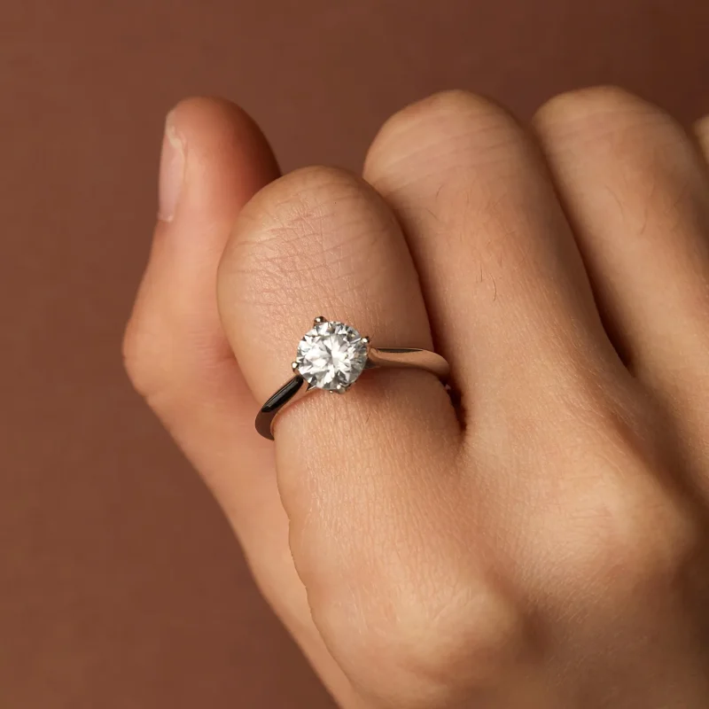 (imagine pentru) Inel de logodna Moissanite Stil Pandora de 1 carat - MSR033 - Vizualizare 7