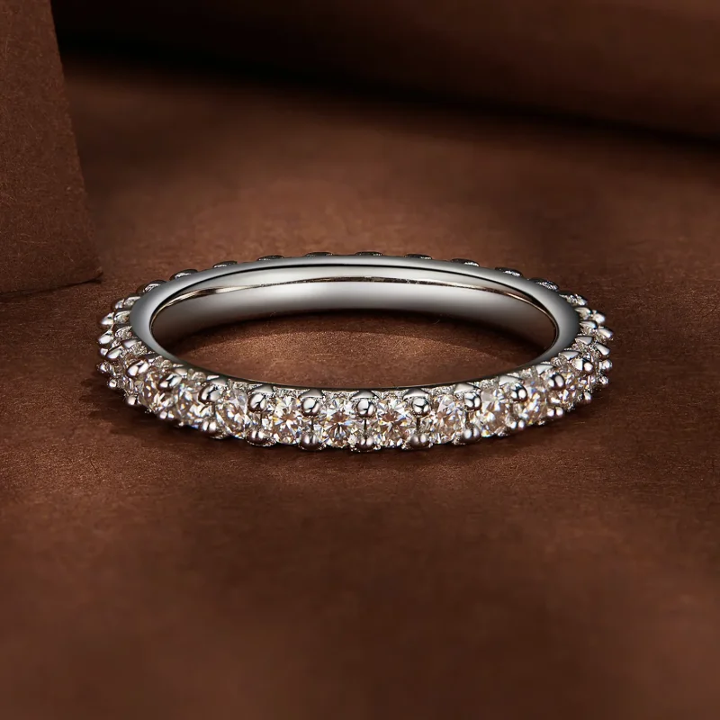 (imagine pentru) Inel fin cu diamante Moissanite în stil Pandora - MSR028 - Vizualizare 3