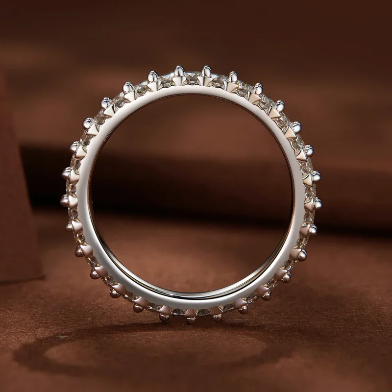 (imagine pentru) Inel fin cu diamante Moissanite în stil Pandora - MSR028 - Vizualizare 4
