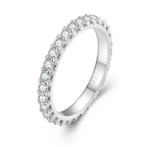 (imagine pentru) Inel fin cu diamante Moissanite în stil Pandora - MSR028