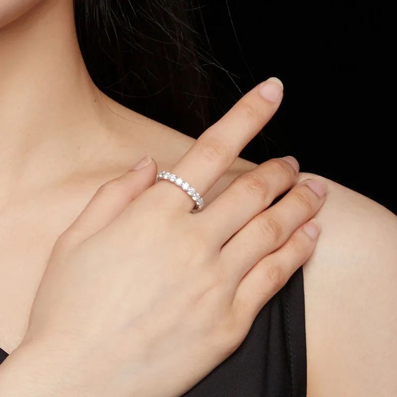 (imagine pentru) Inel fin cu Moissanite în stil Pandora - MSR029 - Vizualizare 5