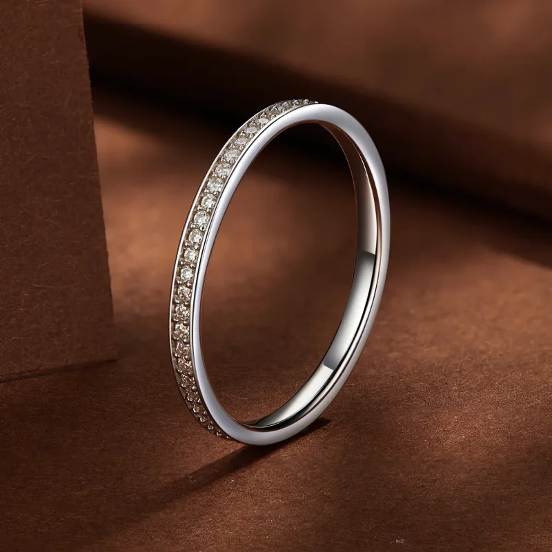 (imagine pentru) Inel Pandora Style Pave cu Moissanite - MSR030 - Vizualizare 2