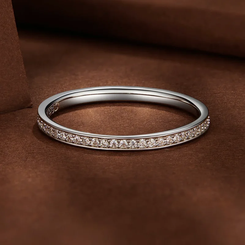 (imagine pentru) Inel Pandora Style Pave cu Moissanite - MSR030 - Vizualizare 3