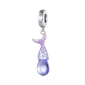 (imagine pentru) Pandantiv Charm în stil Pandora cu lacrimi de sirenă - BSC874
