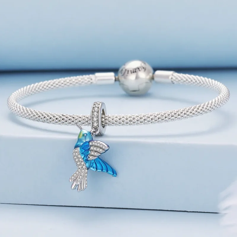 (imagine pentru) Pandantiv delicat în stil Pandora cu un motiv de rândunică - BSC858 - Vizualizare 3