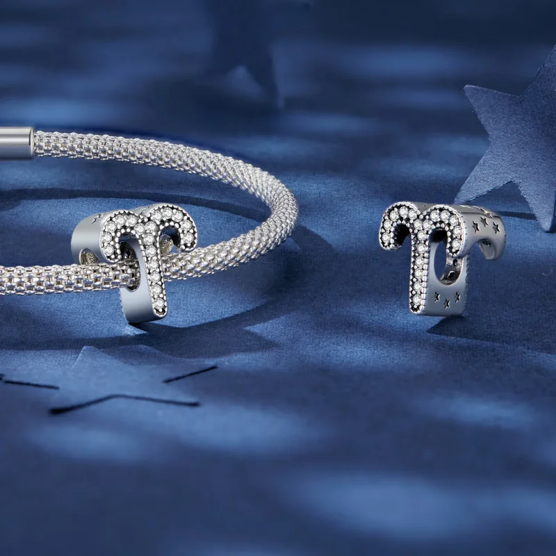 (imagine pentru) Pandora Stil Berbec Amulet Norocos Semn Zodiacal - SCC2516-1 - Vizualizare 4