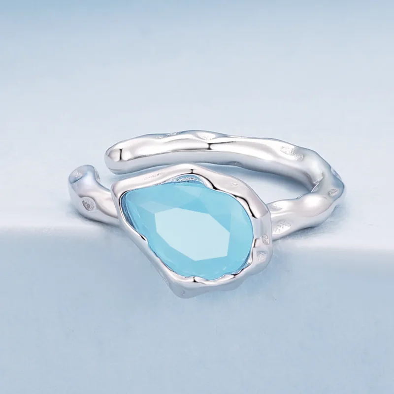(imagine pentru) Pandora Stil Blue Water Drop Căpșuniță de ureche - BSE846 - Vizualizare 2