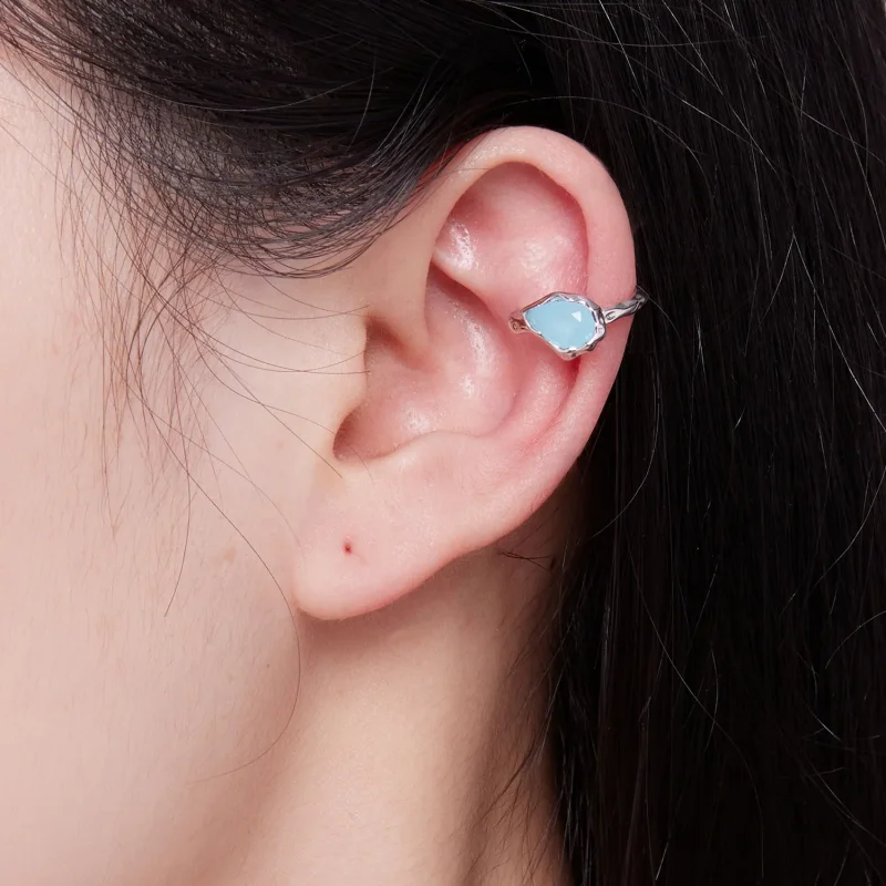(imagine pentru) Pandora Stil Blue Water Drop Căpșuniță de ureche - BSE846 - Vizualizare 6