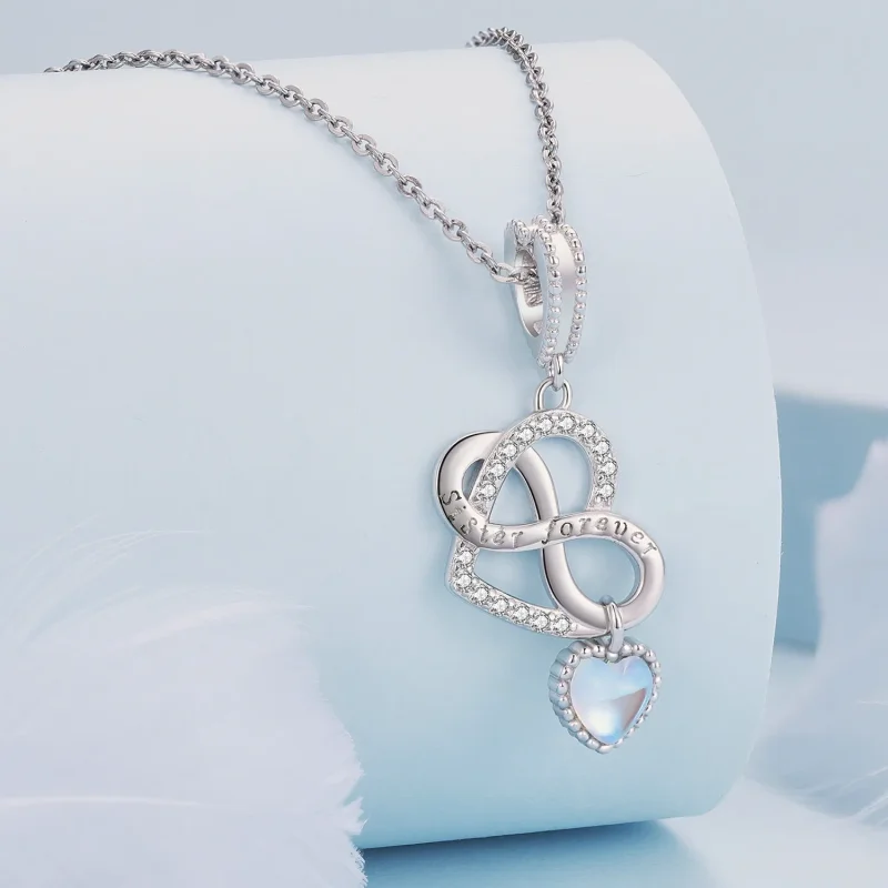 (imagine pentru) Pandora Style Medalion Pandantiv Inima Sora - BSC860 - Vizualizare 2