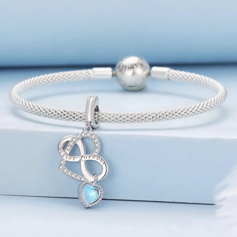 (imagine pentru) Pandora Style Medalion Pandantiv Inima Sora - BSC860 - Vizualizare 3