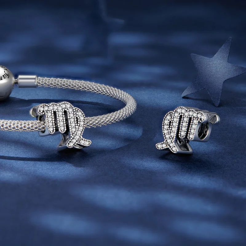 (imagine pentru) Pandora Style Virgo Lucky Zodiac Charm - Breloc norocos zodiac Fecioară - SCC251 - Vizualizare 4