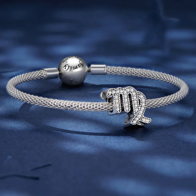 (imagine pentru) Pandora Style Virgo Lucky Zodiac Charm - Breloc norocos zodiac Fecioară - SCC251 - Vizualizare 5
