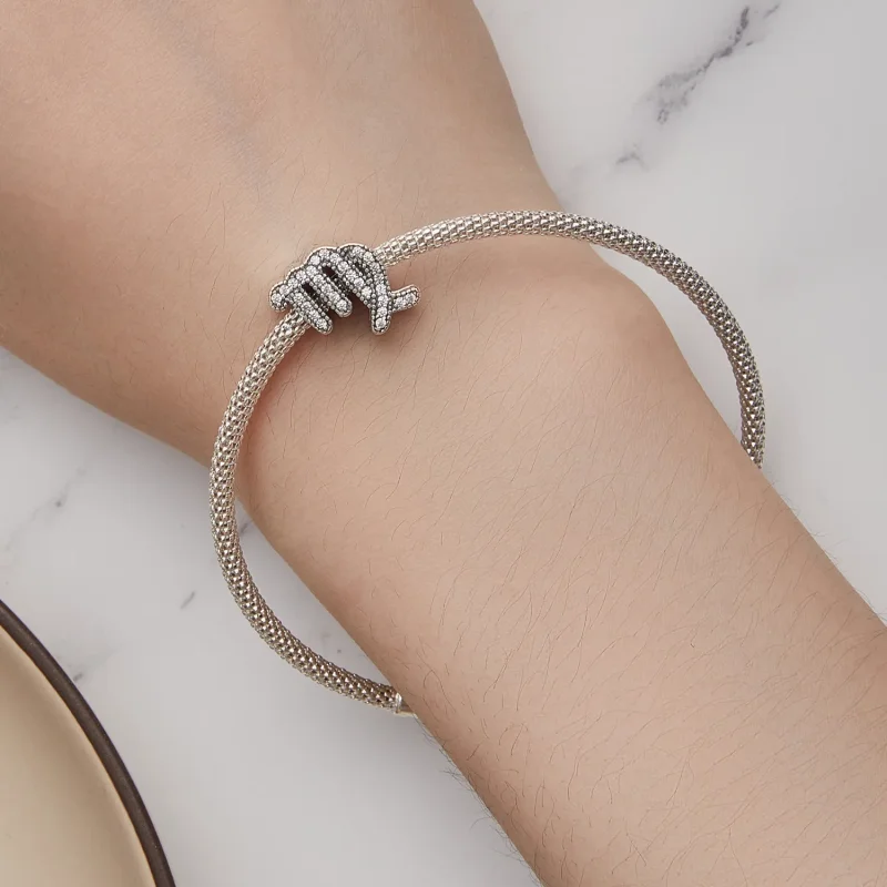(imagine pentru) Pandora Style Virgo Lucky Zodiac Charm - Breloc norocos zodiac Fecioară - SCC251 - Vizualizare 6