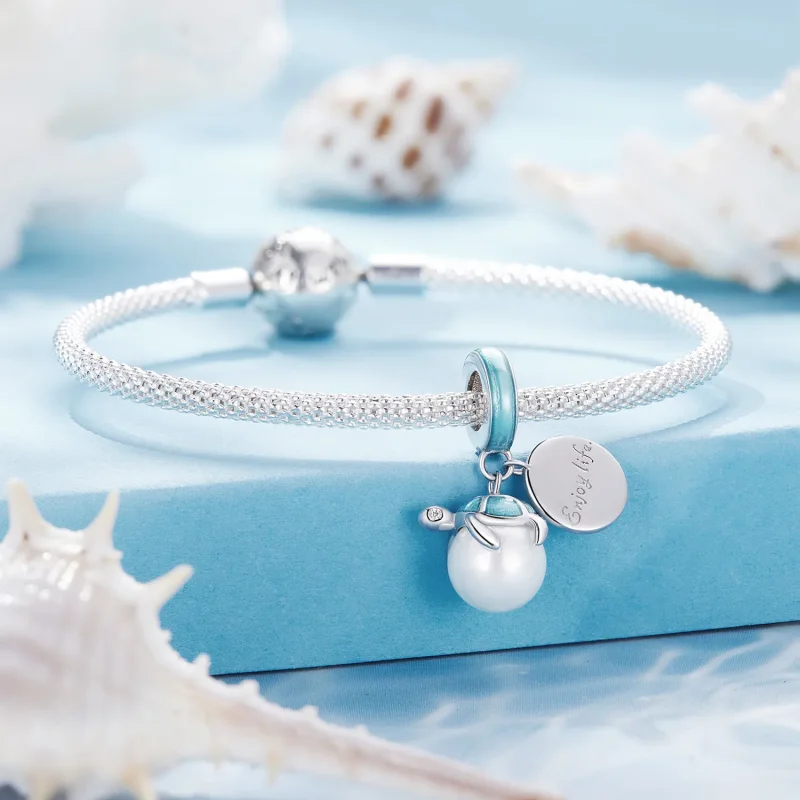 (imagine pentru) Stil Pandora Bucură-te de viața broaștelor de mare Pandantiv Charm - SCC2506 - Vizualizare 3