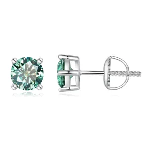(imagine pentru) Stil Pandora cercei cu Moissanite, 0.5 Carate, patru gheare - MSE003-CFS