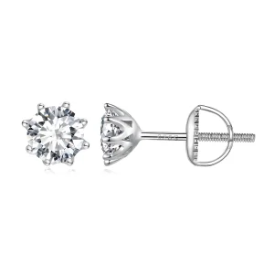 (imagine pentru) Stud Earrings Pandora Style cu Moissanit de 1 Carat - MSE019-L