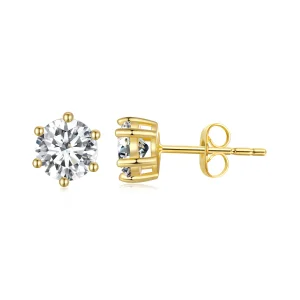 (imagine pentru) Studuri aurite cu zirconiu lucios în stil Pandora - BSE615-5B